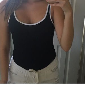 Black Bodysuit w White accents